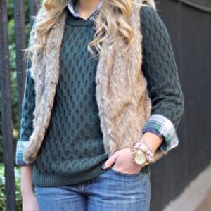 Old Navy Green Knit Crewneck Cozy Sweater